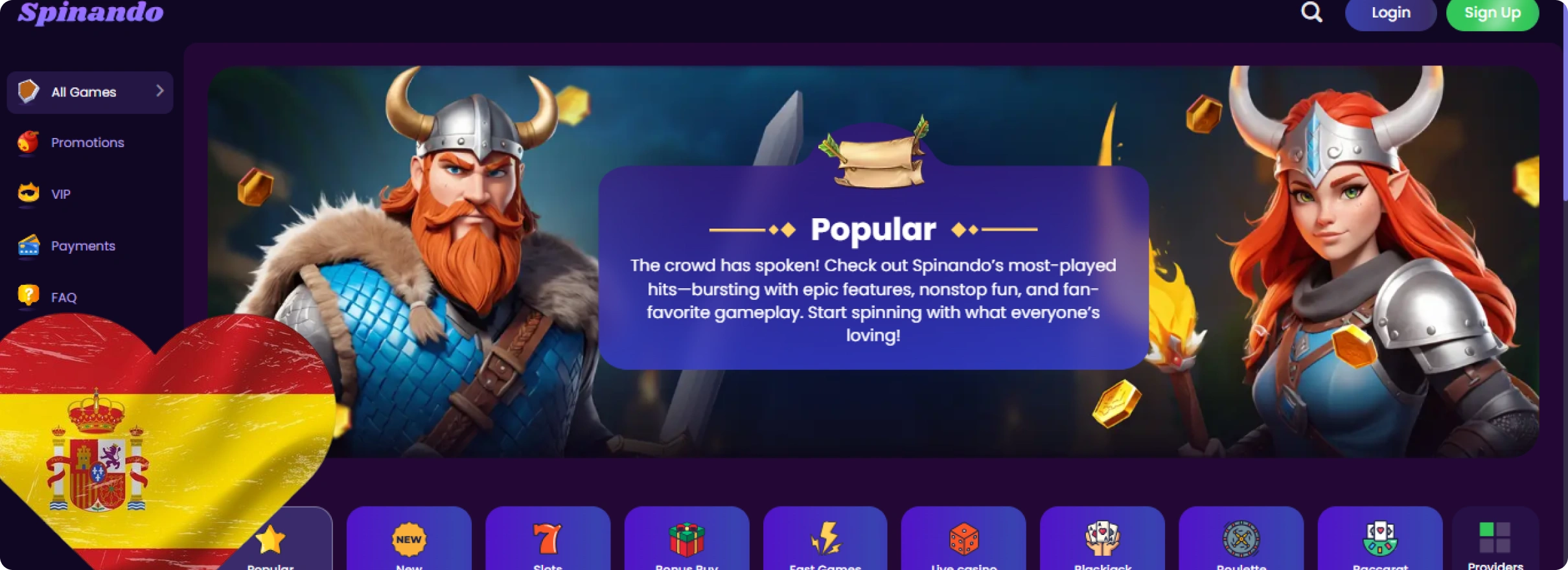 Spinando Juegos Populares